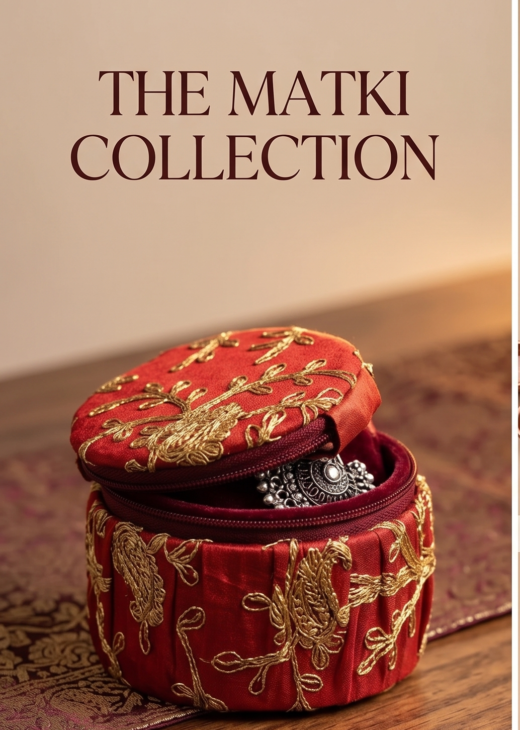 Handcrafted Silk Embroidery Matki Box Set | Decorative Jewelry & Favor Boxes (Assorted Colors)