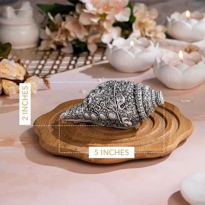 Shankh Ganesh - Engraved Conch Shell