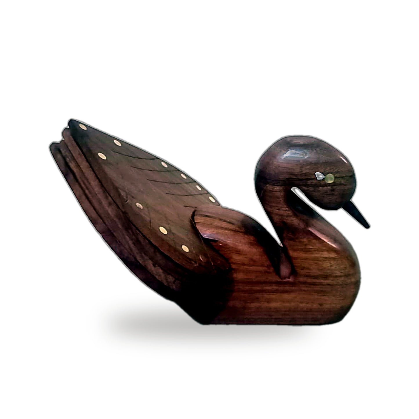 Wooden Duck-Shaped Coaster Holder Set