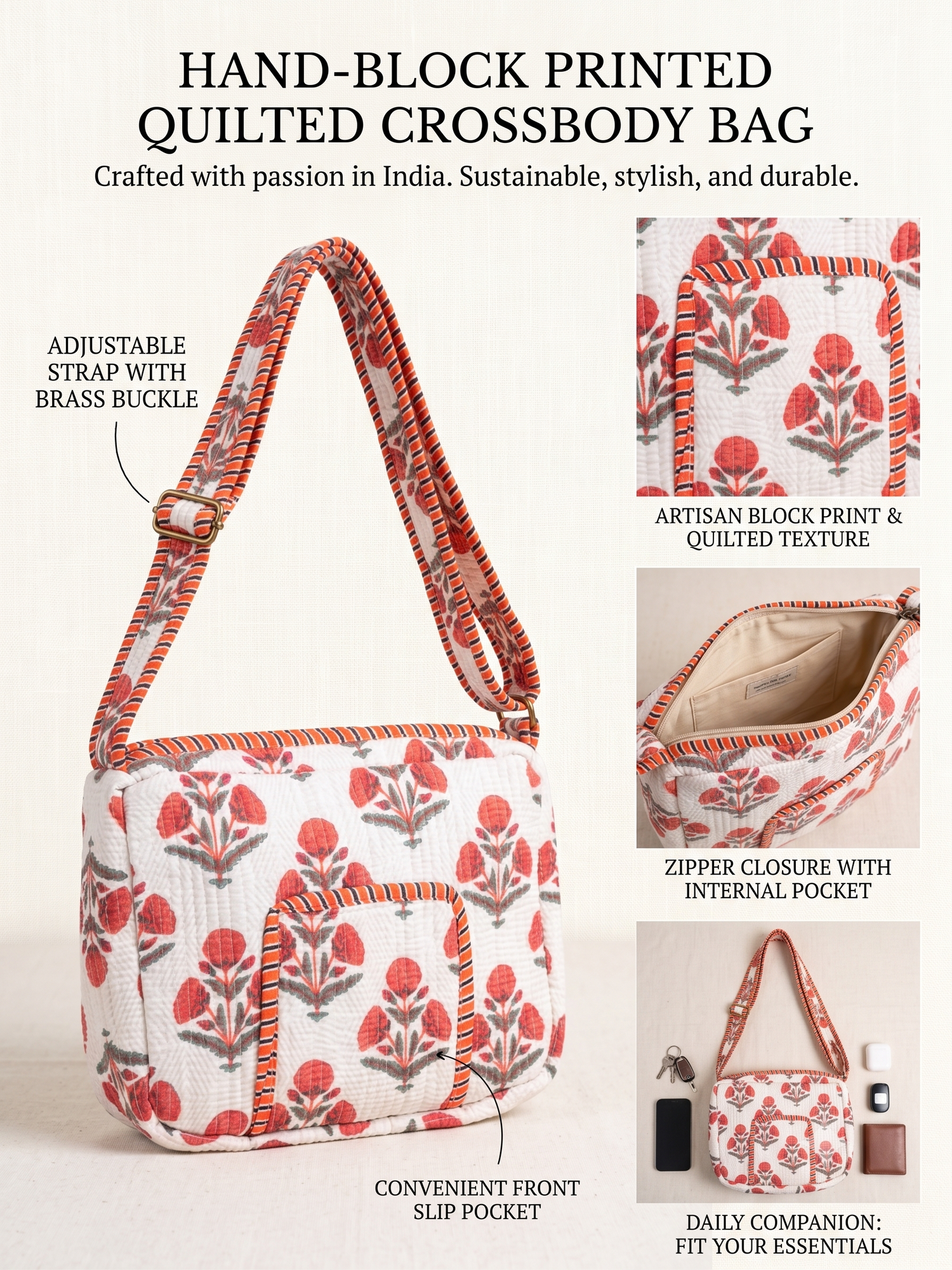 Cotton Sling Bag