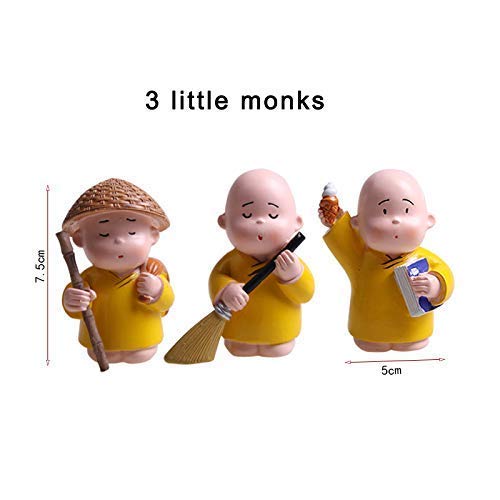 Jaipuri Craft® Swach Bharat Handcrafted 3 Little Monk Buddha Statues