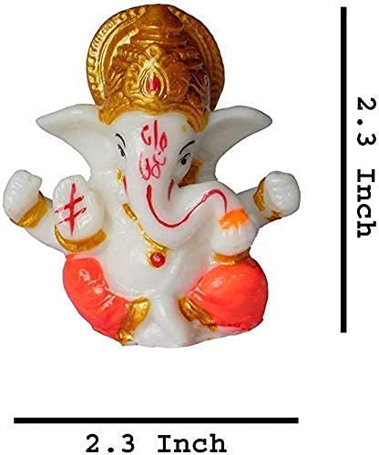 Jaipuri Craft Ganpati Idol for Car Dashboard