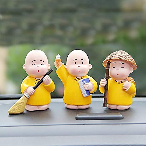 Jaipuri Craft® Swach Bharat Handcrafted 3 Little Monk Buddha Statues