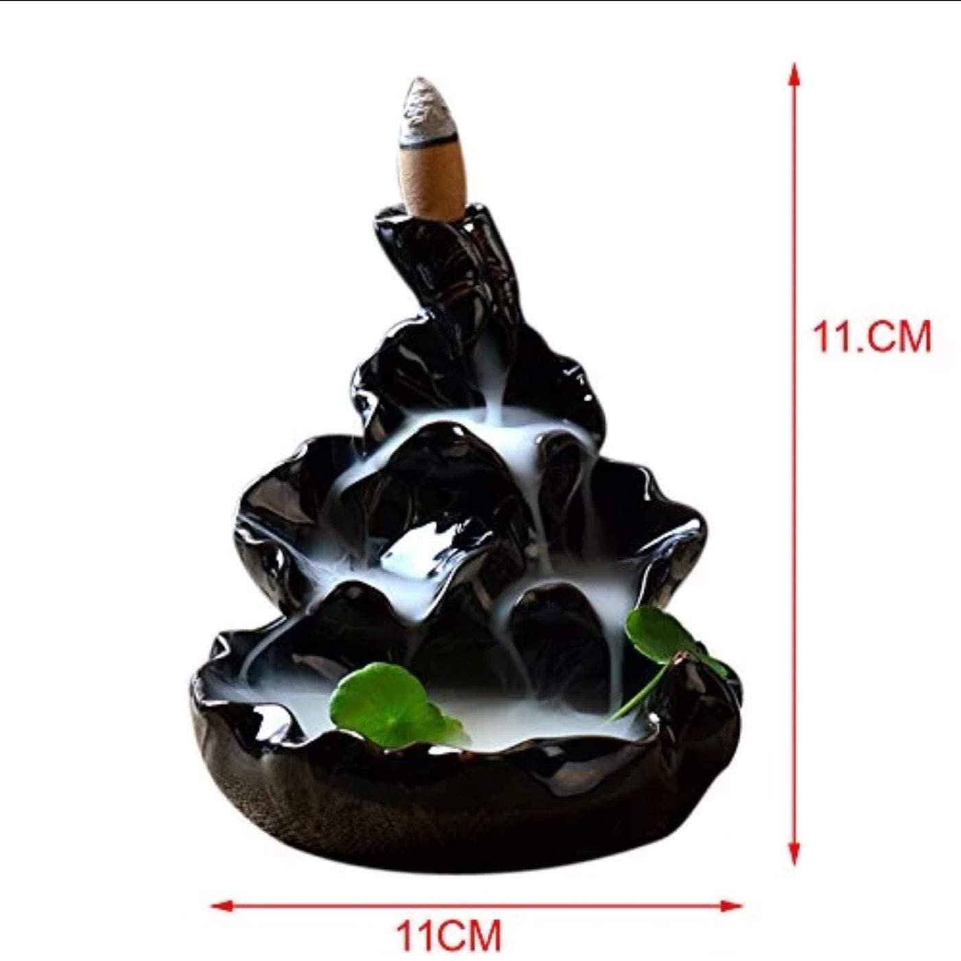 Jaipuri Craft's Polyresin Smoke Backflow Cone Incense Holder with 10 Free Smoke