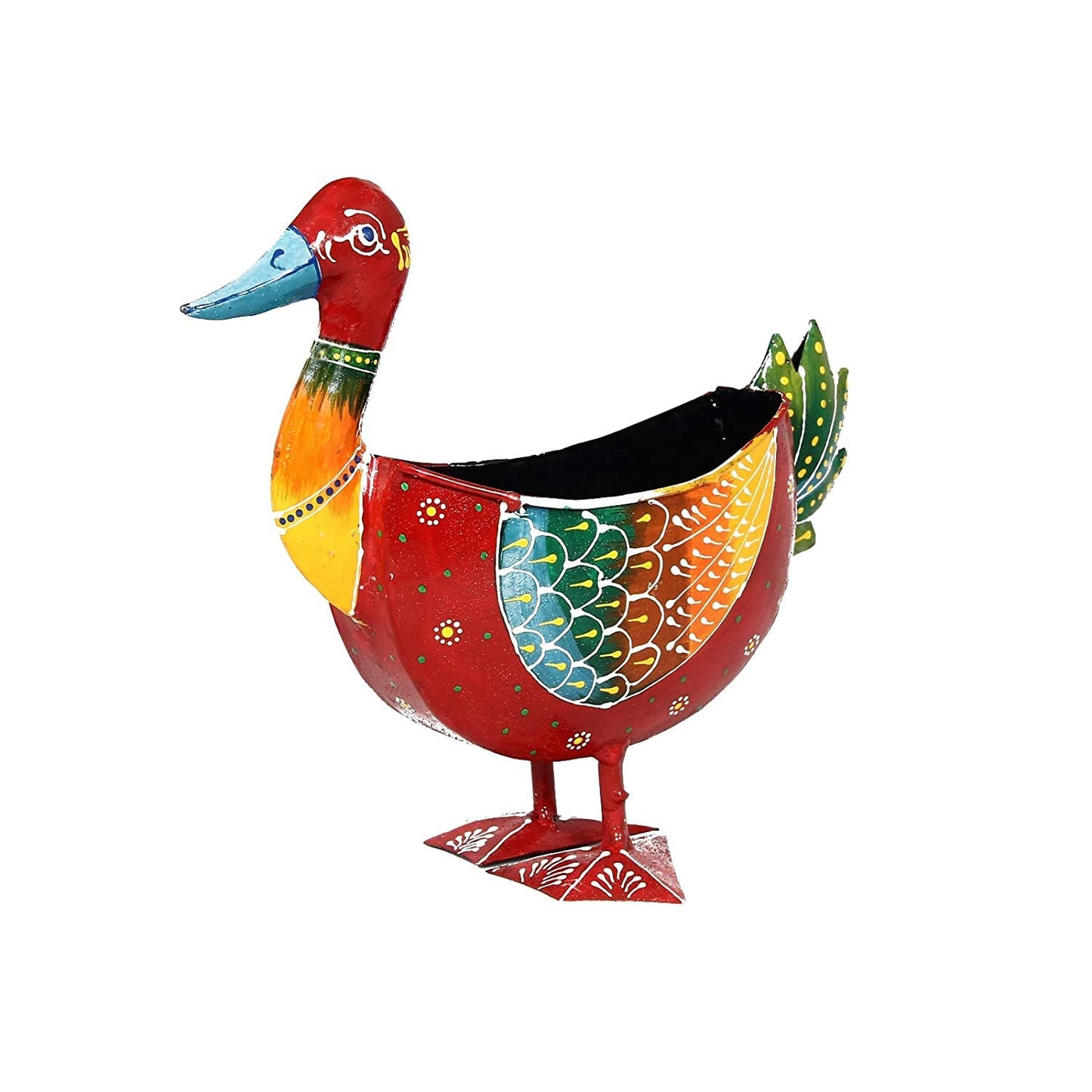 Jaipuri Craft Wrought Iron Duck Shape Utility Holder Showpiece