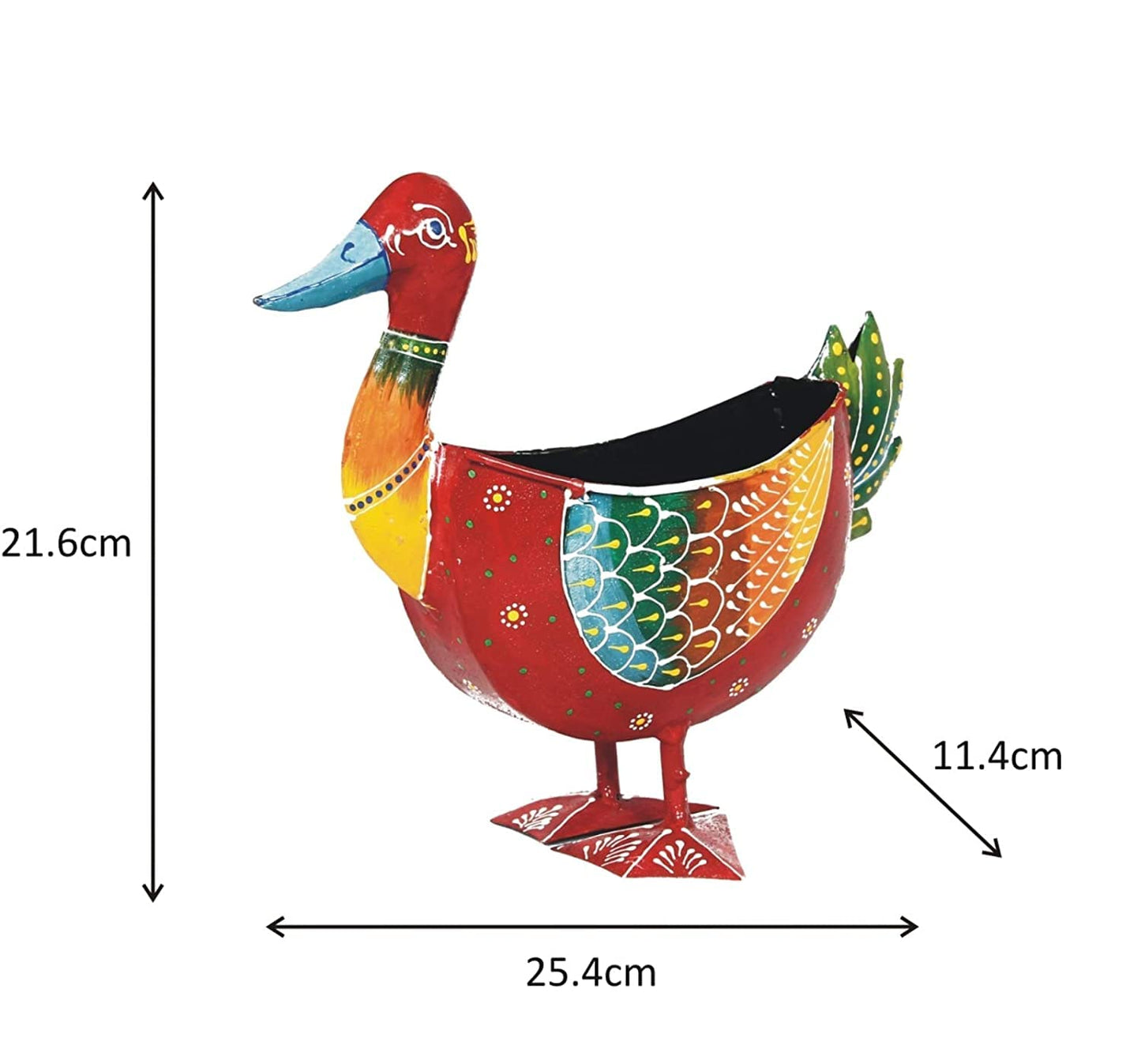 Jaipuri Craft Wrought Iron Duck Shape Utility Holder Showpiece