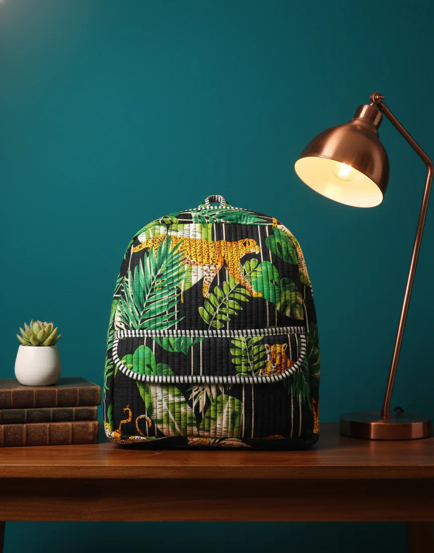 Handcrafted Artisanal Cotton Quilted Backpack