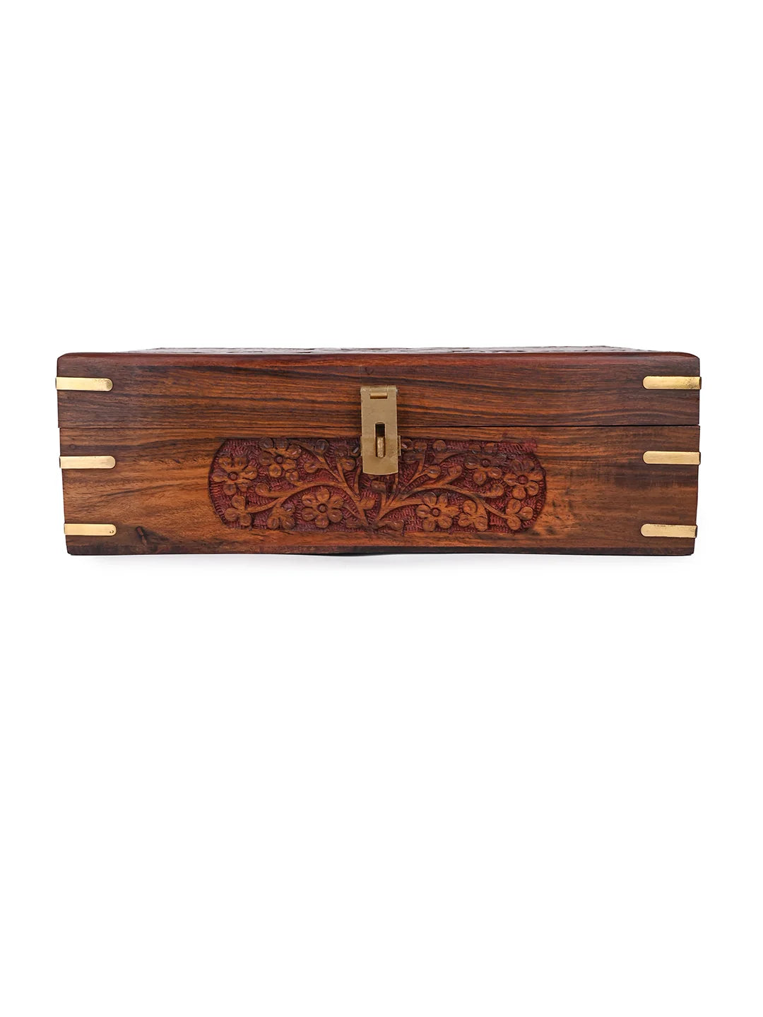 Sheesham wood crafted multi purpose jewellery | vanity box - 12x8 inches
