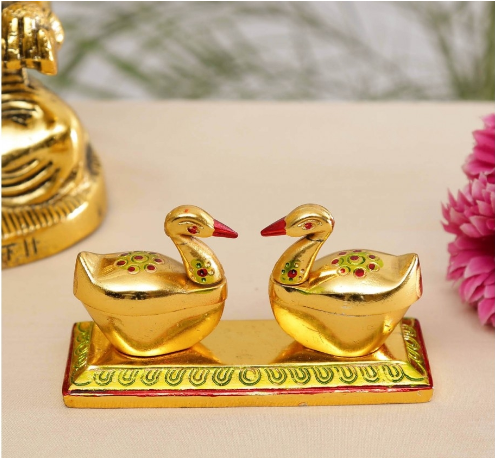 Swan Duck Shape Haldi, KumKum Holder,Chandan Roli Box