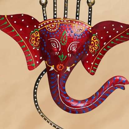 Boat Ganesh Tealight Holder (9 inch)
