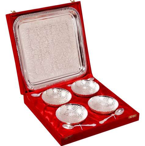 Bowl Gift Set with Tray & Spoons