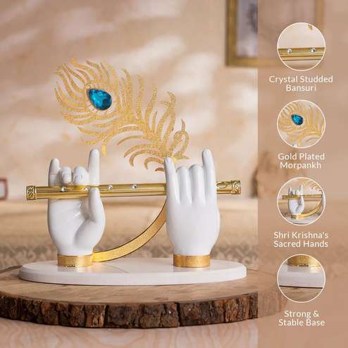Devine Hands - Shree Krishna Idol Stand (Acrylic)