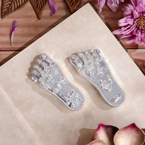 Krishan Charan / Feet - Silver & Gold Plated Plaque