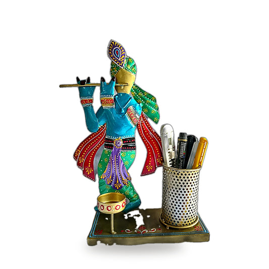 Krishna Playing Flute Pen Holder