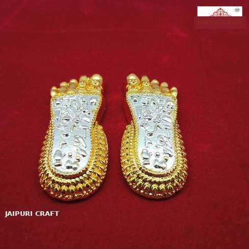 Laxmi Charan Paduka with Urli - Velvet Box Gift Set