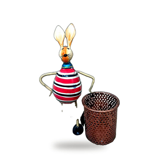 Metal Rabbit Pen / Pencil Holder
