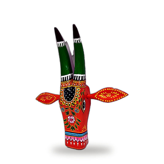 Nandi Bull Wooden Showpiece – Antique Finish