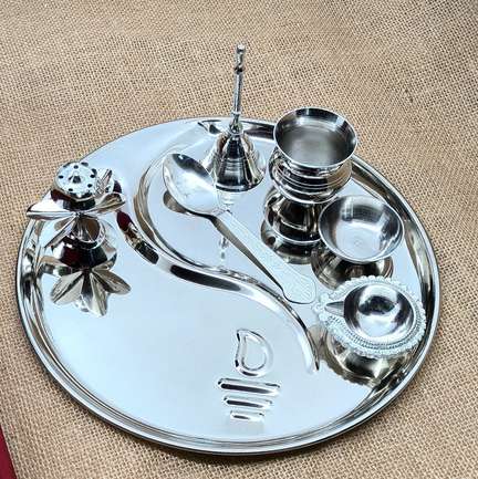 Pooja Thali - Simplicity (8 in)