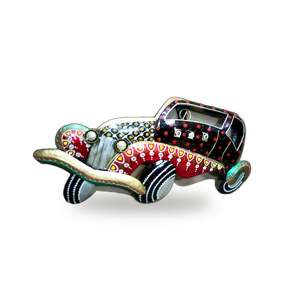 Vintage Car Showpiece – Hand-Painted Rajasthani Style