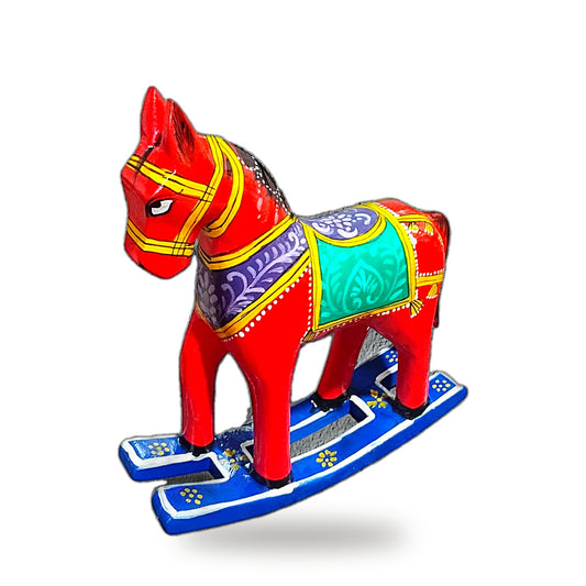 Wooden Hand-Painted Rocking Horse